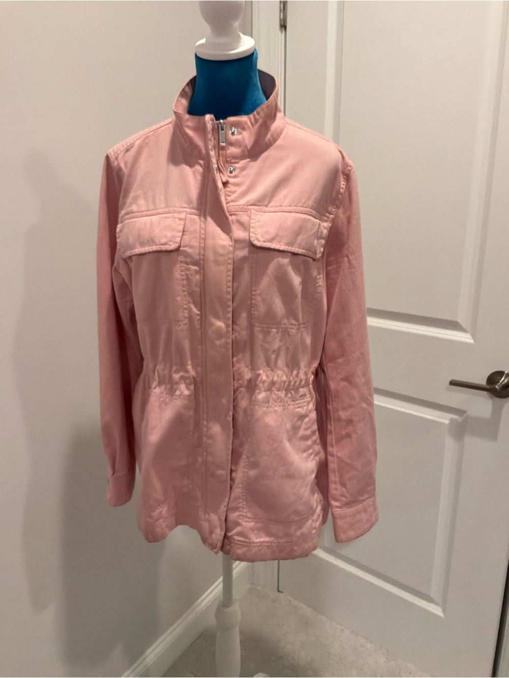 GAP Light Pink Utility Jacket with Cinch Waist